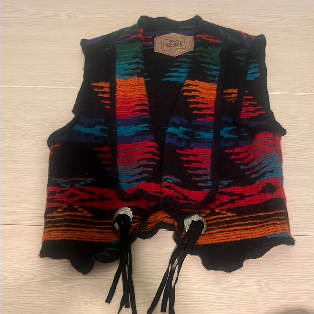 Vintage Woolrich conches vest small western wool